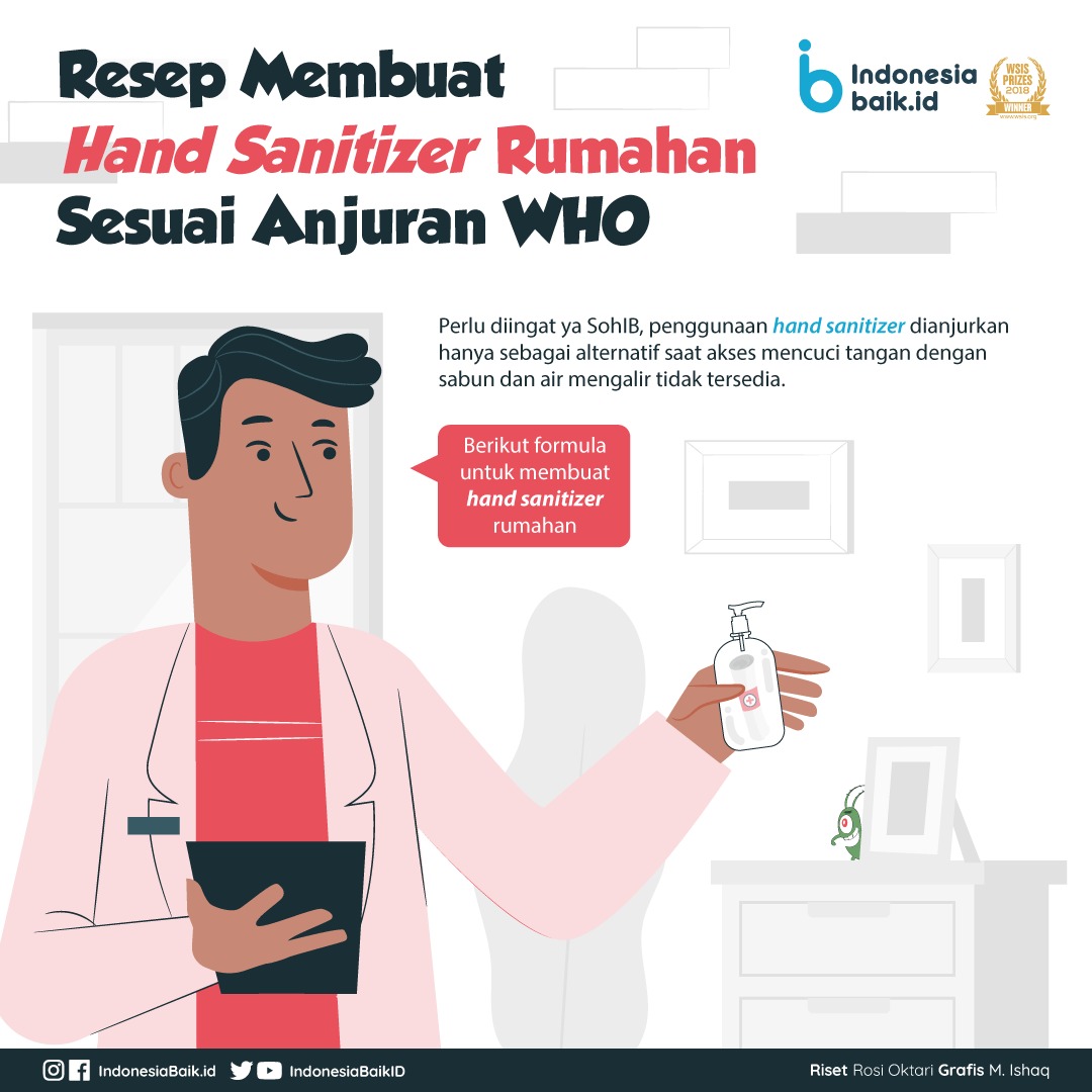 Resep Membuat Hand Sanitizer Rumahan Sesuai Anjuran WHO
